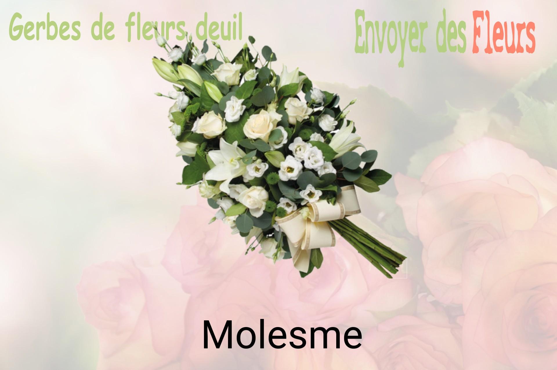 Gerbe de fleurs de deuil livrée à Molesme